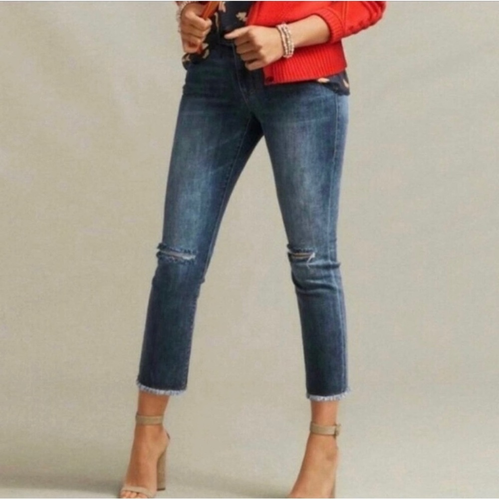 Cabi #5495 Cropped High Rise Straight Jeans Women’s Size 6